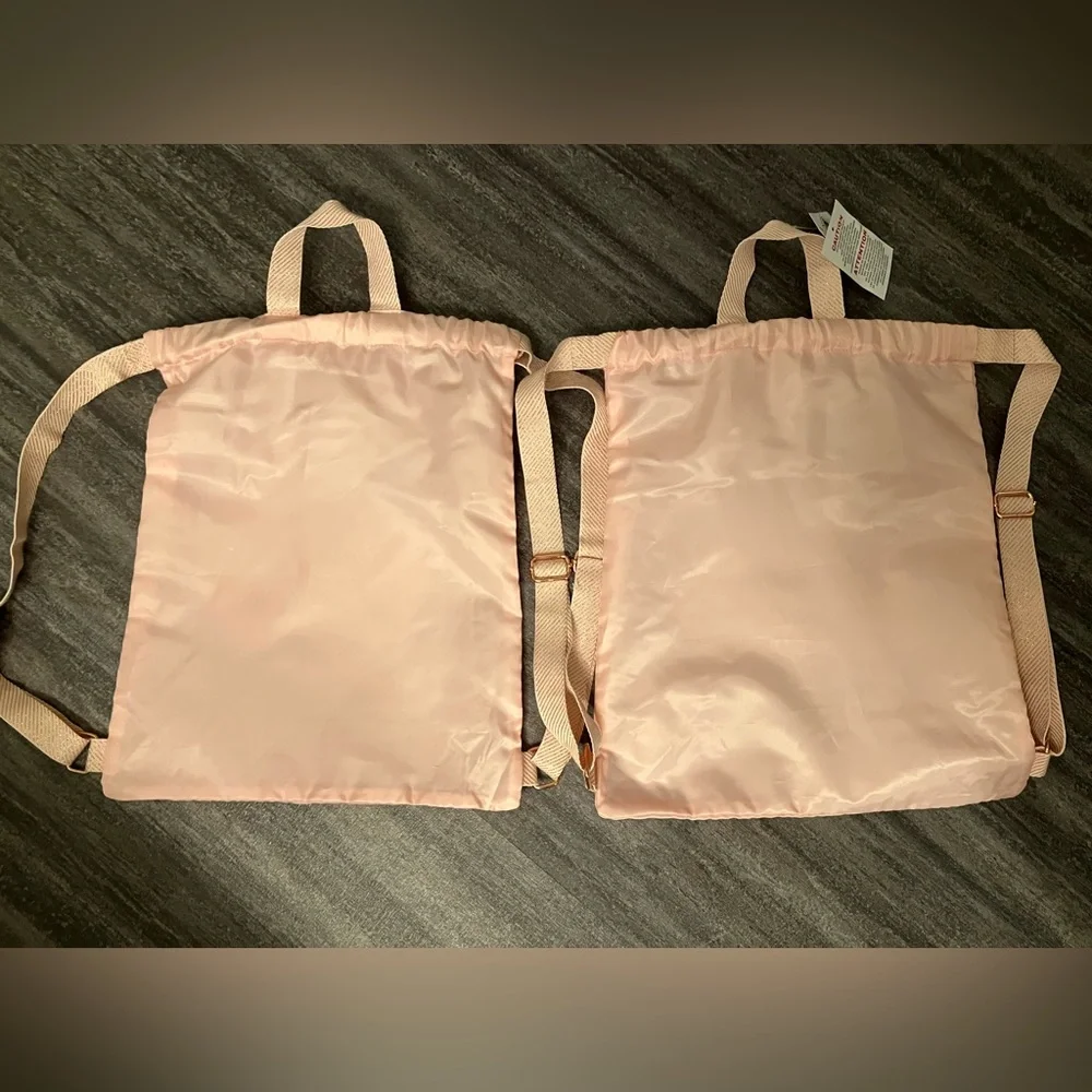 2-pack Bibbidi Bobbidi Boutique pink polyester drawstring backpack bags